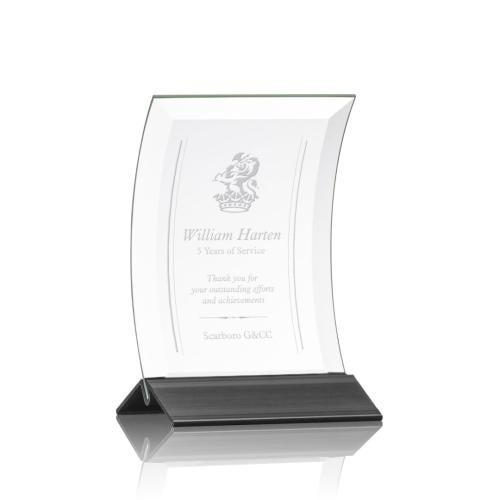 Corporate Awards - Crystal Awards - Dominga Black Rectangle Crystal Award