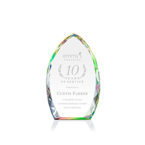 Corporate Awards - Crystal Awards - Wilton Prismatic Arch & Crescent Crystal Award