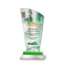 Hansen Full Color Green Peak Crystal Award