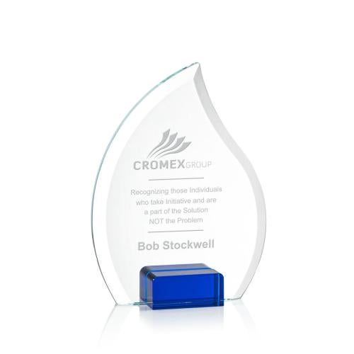 Corporate Awards - Crystal Awards - Crystal Flame Awards - Romy Blue Flame Crystal Award