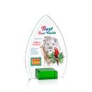 Aylin Full Color Green Arch & Crescent Crystal Award