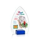 Aylin Full Color Blue Arch & Crescent Crystal Award