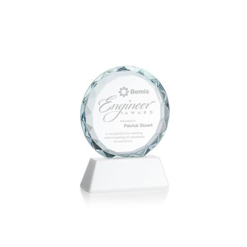 Corporate Awards - Crystal Awards - Stratford White Circle Crystal Award