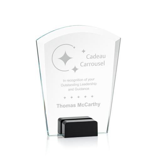 Corporate Awards - Crystal Awards - Lola Black Arch & Crescent Crystal Award