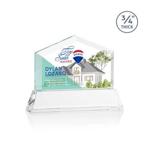 Corporate Awards - Full Color Awards - Micasa Full Color Starfire on Newhaven Arch & Crescent Crystal Award
