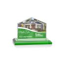 Domicile Full Color Green Arch & Crescent Crystal Award