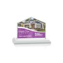 Domicile Full Color White Arch & Crescent Crystal Award