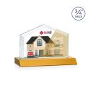 Micasa Full Color Amber Arch & Crescent Crystal Award