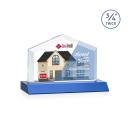 Micasa Full Color Blue Arch & Crescent Crystal Award