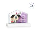 Micasa Full Color White Arch & Crescent Crystal Award