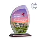 Wichita Full Color Rosewood Flame Crystal Award