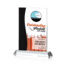 Landfield Full Color Black Rectangle Crystal Award