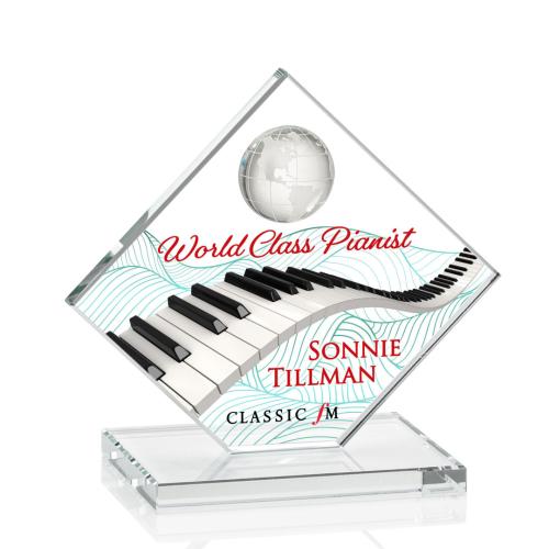 Corporate Awards - Sales Awards - Ferrand Full Color Clear Spheres Crystal Award