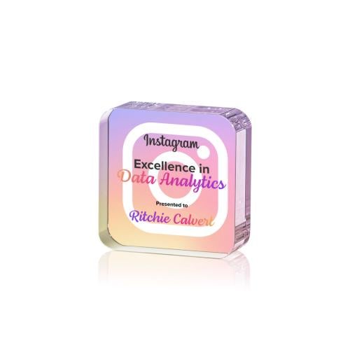 Corporate Awards - Budget Awards & Trophies - Flamborough Full Color Crystal Award
