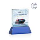 Terra Full Color Blue on Newhaven Crystal Award