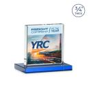 Terra Full Color Sky Blue Crystal Award