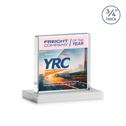 Corporate Awards - Full Color Awards - Terra Full Color White Crystal Award