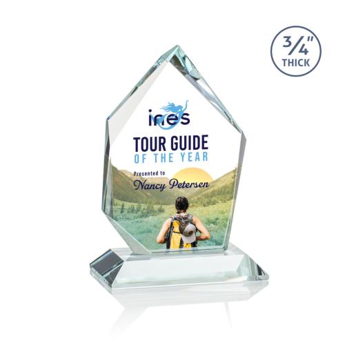 Corporate Awards - Sales Awards - Deerhurst Ice Full Color Starfire Peak Crystal Award