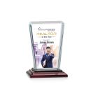 Chatham Full Color Rosewood Rectangle Crystal Award