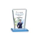 Chatham Full Color Sky Blue Rectangle Crystal Award