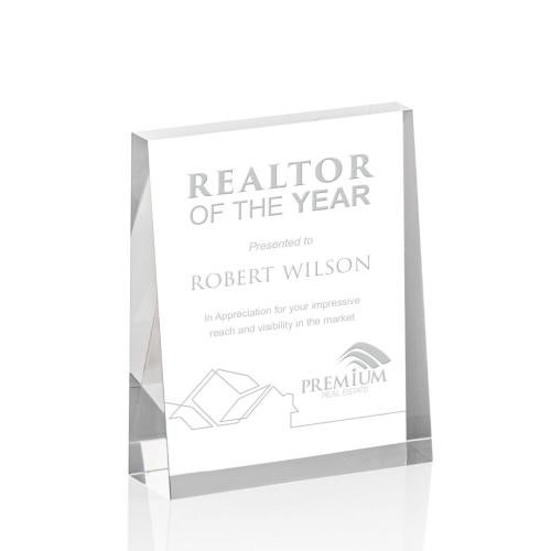 Corporate Awards - Budget Awards & Trophies - Lansing Clear (Vert) Rectangle Acrylic Award