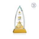 Shildon Full Color Amber on Newhaven Arch & Crescent Crystal Award