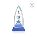 Shildon Full Color Blue on Newhaven Arch & Crescent Crystal Award