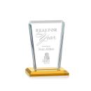 Chatham Amber  Rectangle Crystal Award