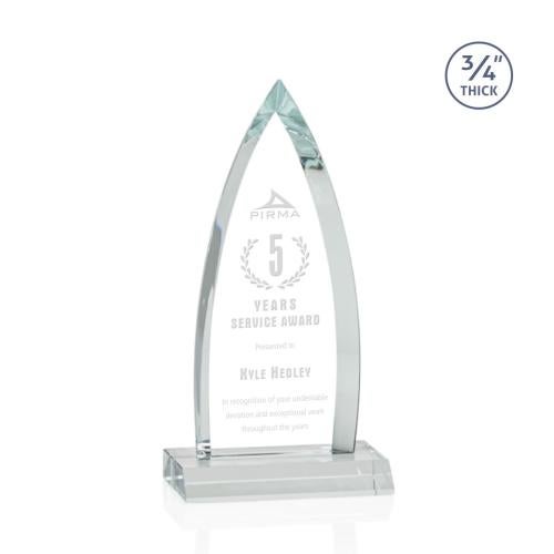 Corporate Awards - Crystal Awards - Shildon Starfire Arch & Crescent Crystal Award