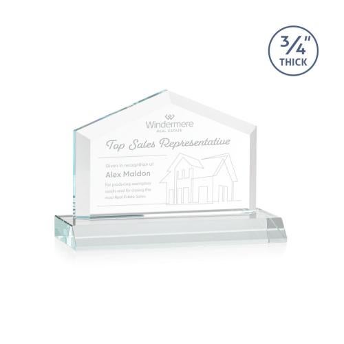 Corporate Awards - Crystal Awards - Micasa Starfire Arch & Crescent Crystal Award