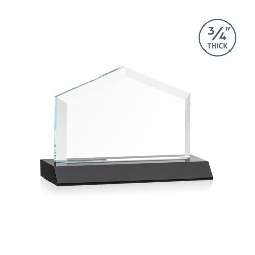 Corporate Awards - Crystal Awards - Micasa Black Arch & Crescent Crystal Award