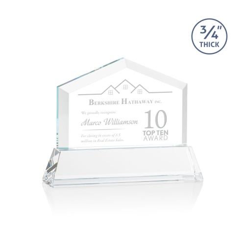 Corporate Awards - Crystal Awards - Micasa Starfire on Newhaven Arch & Crescent Crystal Award
