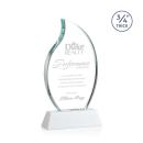 Croydon White on Newhaven Base Flame Crystal Award