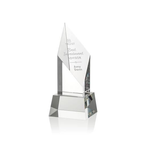 Corporate Awards - Crystal Awards - Vertex Clear on Base Crystal Award