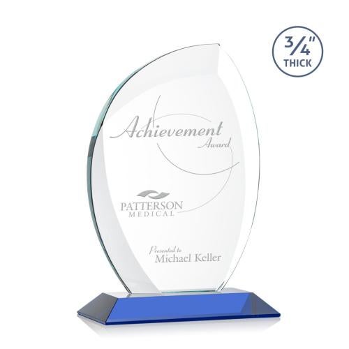 Corporate Awards - Crystal Awards - Crystal Flame Awards - Wichita Blue Flame Crystal Award