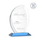 Wichita Sky Blue Flame Crystal Award