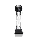 Ripley Globe Black/Silver Obelisk Crystal Award