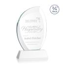 Wichita White on Newhaven Base Flame Crystal Award