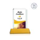 Dalton Full Color Amber on Newhaven Rectangle Crystal Award