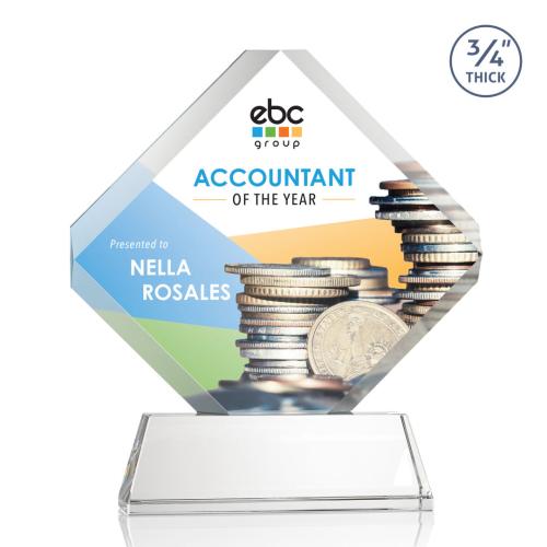 Corporate Awards - Full Color Awards - Toulon on Newhaven Full Color Starfire Crystal Award