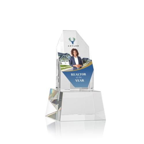 Corporate Awards - Full Color Awards - Barrhaven Full Color Clear on Base Crystal Award