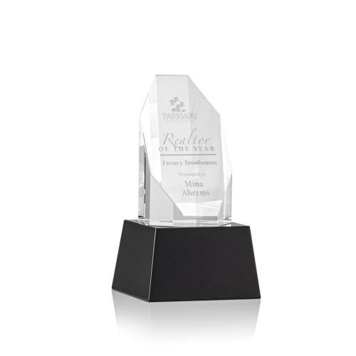 Corporate Awards - Crystal Awards - Barrhaven Black on Base Crystal Award