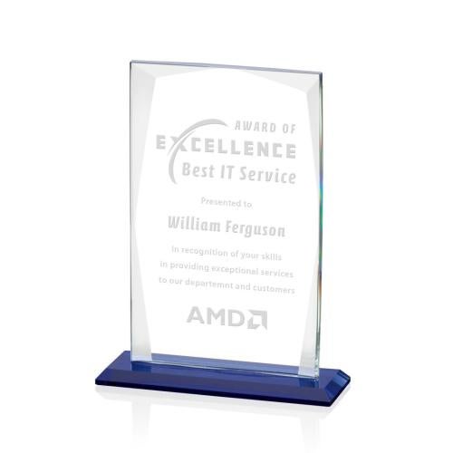 Corporate Awards - Glass Awards - Colored Glass Awards - Arianna Rectangle Crystal Award