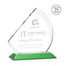 Nantucket Green Sail Crystal Award