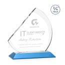 Nantucket Sky Blue Sail Crystal Award