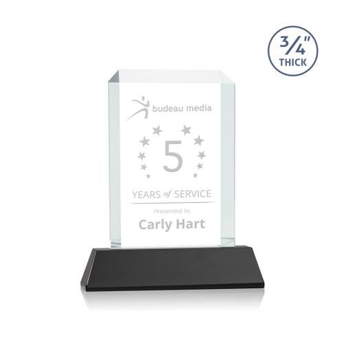 Corporate Awards - Crystal Awards - Dalton Black on Newhaven Rectangle Crystal Award
