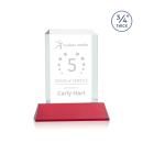 Dalton Red on Newhaven Rectangle Crystal Award