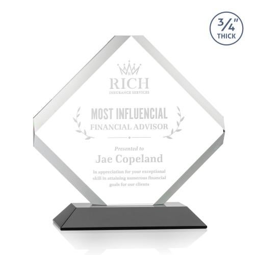 Corporate Awards - Crystal Awards - Toulon Black Crystal Award