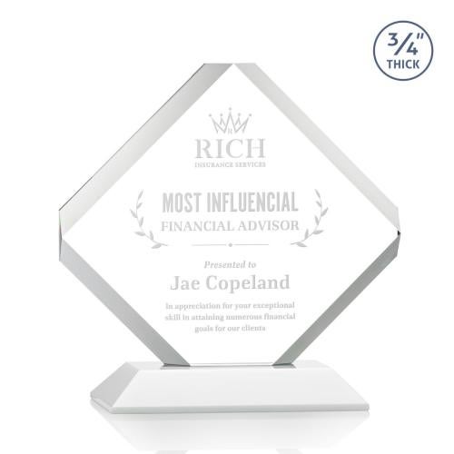 Corporate Awards - Crystal Awards - Toulon White Crystal Award