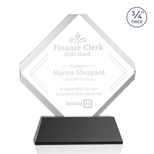 Corporate Awards - Crystal Awards - Toulon Black on Newhaven Crystal Award